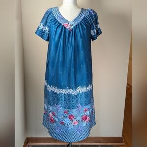 🌹 Vintage Floral Polyester Dress with Pockets 🌹